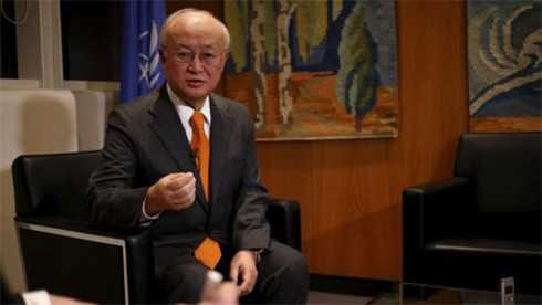 Giám đốc Cơ quan Năng lượng Nguyên tử Quốc tế (IAEA) Yukiya Amano trả lời phỏng vấn của Reuters về Thỏa thuận hạt nhân Iran
