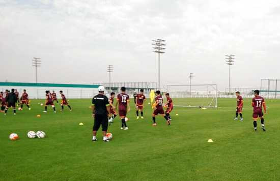 U23 VN tập luyện (Ảnh: VFF)