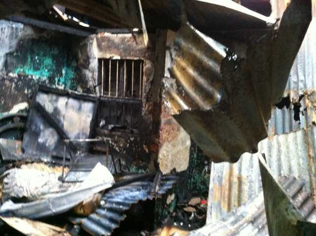 Hiện trường vụ cháy.