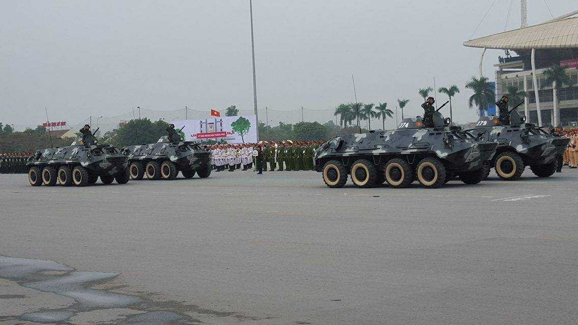 Ảnh: Diễn tập hoành tráng bảo vệ Đại hội Đảng XII