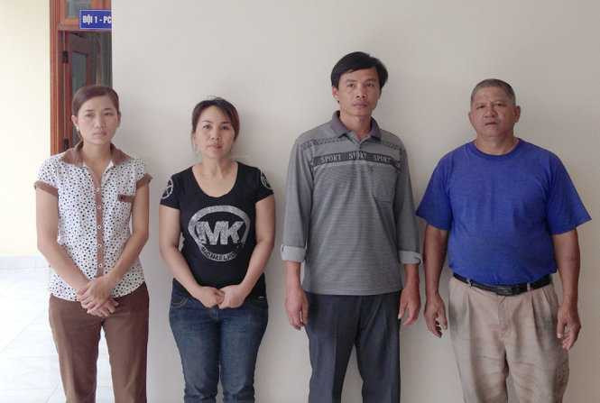 Các đối tượng (từ trái sang) Lài, Thảo, Hùng, Lâm