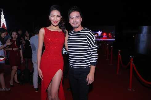 Lan Khuê và MC Phan Anh. 