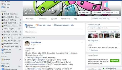 Đà Nẵng, lãnh đạo Sở, tham gia điều hành, facebook, quản lý đô thị