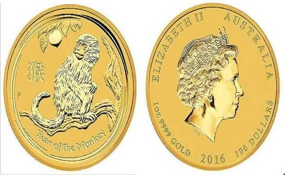  Ngoài dòng tiền giấy, tiền xu Úc mạ vàng hoặc mạ bạc in hình khỉ kèm theo hộp nhung cũng gây được sự chú ý. 