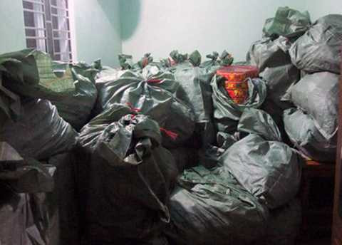 Số lượng pháo vừa bị thu giữ Số lượng pháo vừa bị thu giữ