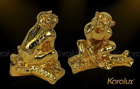 Ngoài ra, tượng Khỉ mạ vàng cũng sẽ rất sốt trong thời gian tới. Hiện tại, mức giá người tiêu dùng phải bỏ ra cho một hình tượng Khỉ mạ vàng loại nhỏ rơi vào khoảng 5 triệu đồng. 