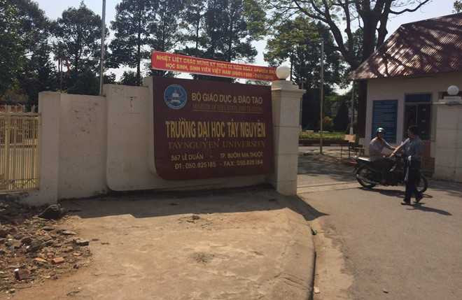 Đại học Tây Nguyên, nơi xảy ra việc tráo bài thi.