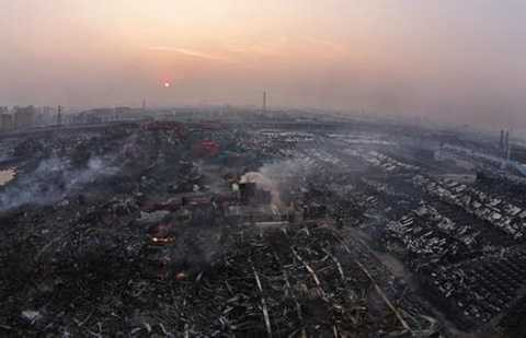 Cảng Thiên Tân bị tàn phá tan hoang sau vụ nổ