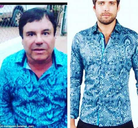 Babaras cũng đăng bán một chiếc áo khác của El Chapo