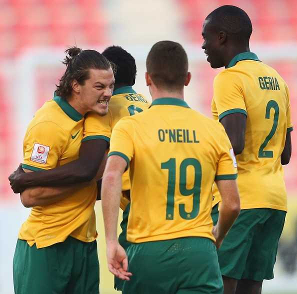 U23 Australia ăn mừng bàn thắng