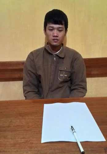 Đối tượng Nguyễn Xuân Lĩnh tại Cơ quan điều tra.