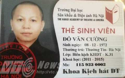 Thẻ sinh viên của Đỗ Văn Cường