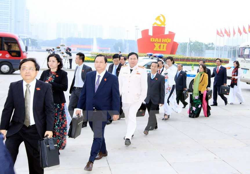 Ảnh: Các đại biểu dự Đại hội Đảng toàn quốc lần thứ XII