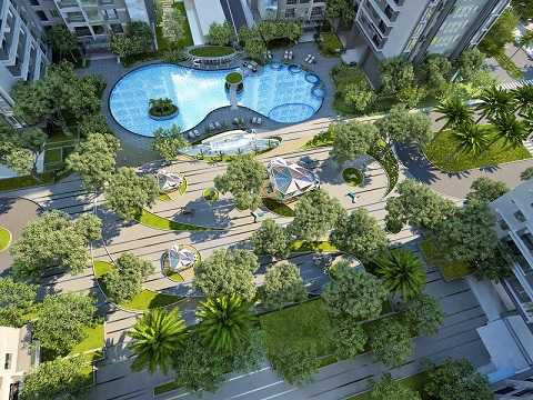 Quảng trường Sapphire mang tới không gian xanh nhẹ nhàng và yên bình Quảng trường Sapphire mang tới không gian xanh nhẹ nhàng và yên bình