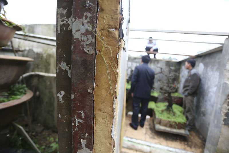 Căn phòng trồng đào Thất Thốn được bọc rất cẩn thận để cách nhiệt với môi trường bên ngoài.