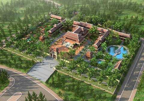 Chùa Đại Từ Ân được đặt ngay giữa trung tâm dự án tạo liên kết linh thiêng