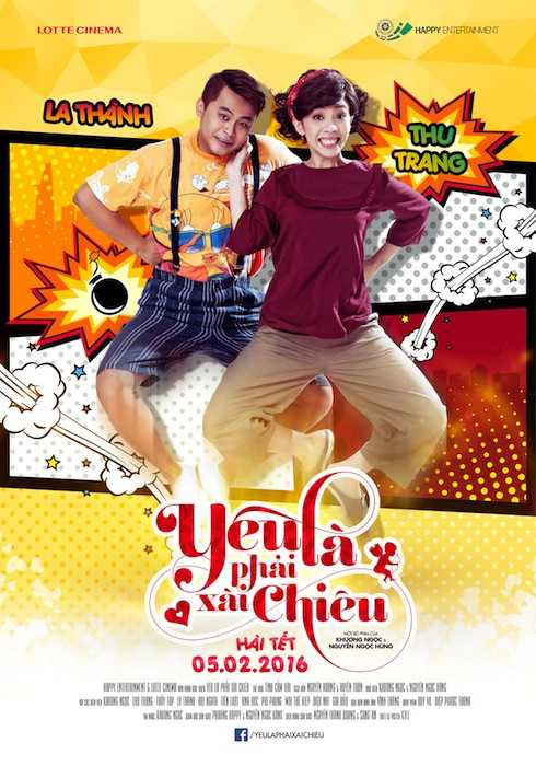 Thu Trang và La Thành trong poster chính thức của 'Yêu là phải xài chiêu'.