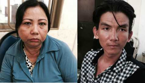 Nữ quái Nguyễn Thị Thảo và đối tượng trực tiếp ra tay cướp giật tài sản Đỗ Phương Minh. Ảnh: Phan Cường