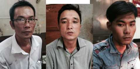 Từ trái sang: Trương Khắc Bảo, Kiều Ngọc Lịch và Phạm Nguyễn Thanh Nhật. Ảnh: Phan Cường