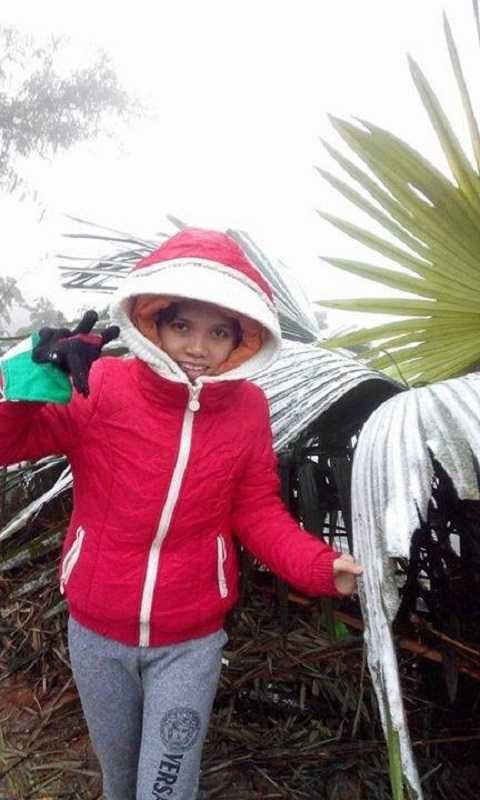 Băng tuyết phủ trắng vùng núi Nghệ An