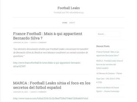 Trang chủ của Football Leaks Trang chủ của Football Leaks