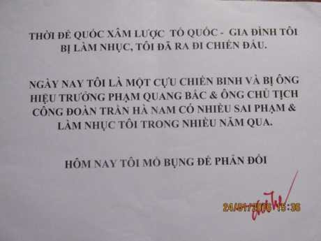 Thầy giáo có ý định tự tử