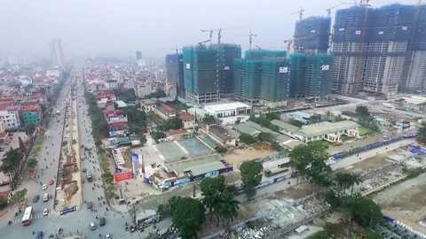 Ảnh chụp cập nhật tiến độ xây dựng của Goldmark City với 04 tòa nhà sắp cất nóc