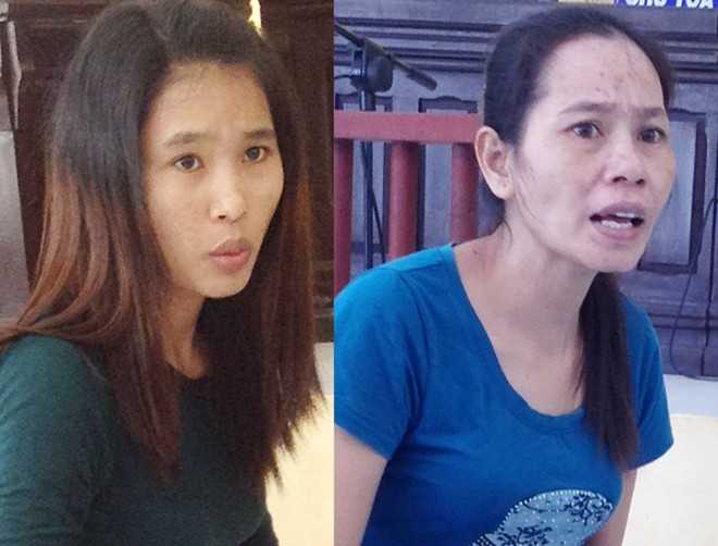 Nít (trái) và Phên tại tòa. Ảnh: Việt Tường.