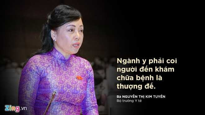 Theo Bộ trưởng Y tế Nguyễn Thị Kim Tiến, là người cung cấp dịch vụ thì ngành y phải mời chào, nhiệt tình, thu hút, coi những người đó là trung tâm, là khách hàng, là thượng đế. Thái độ với khách hàng không tốt, người ta quay đi thì sẽ lựa chọn những bệnh viện tư.