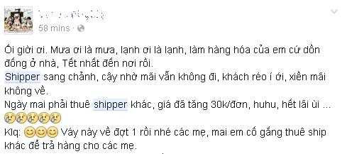 Dịch vụ giao hàng 'hét giá' gấp đôi vẫn không hết việc