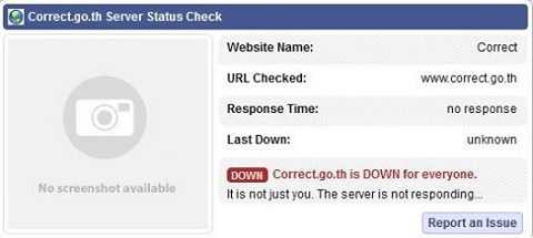 Các trang web đều bị đóng băng