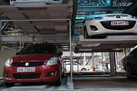 Hệ thống giàn thép đỗ xe sẽ giải quyết nhu cầu đỗ gửi phương tiện của người dân tại quận Ba Đình, từng bước giải tỏa các điểm trông giữ phương tiện dưới lòng đường.