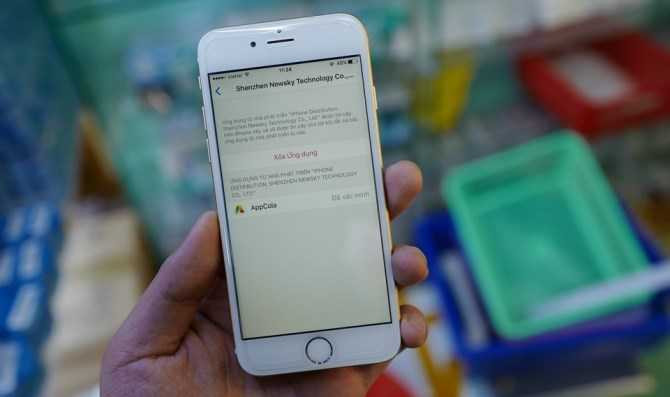 Cấu hình lạ cho ứng dụng Appcola được tìm thấy trong iPhone giả (ảnh: tinhte.vn)