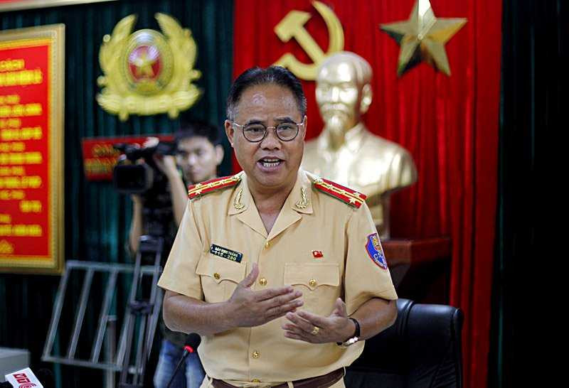 Đại tá Đào Vịnh Thắng - Trưởng phòng CSGT Đường bộ, Đường sắt - Công an TP Hà Nội. Ảnh: Phạm Hải