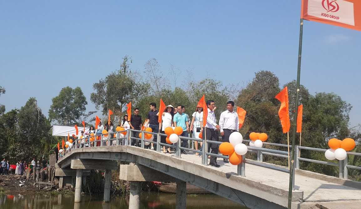 chiếc cầu TD 15-7 do KIDO tài trợ xây dựng đã được khánh thành vào ngày 31/01/2016