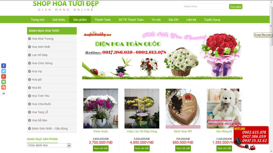 Nhộn nhịp chợ hoa trực tuyến dịp tết Bính Thân 2016