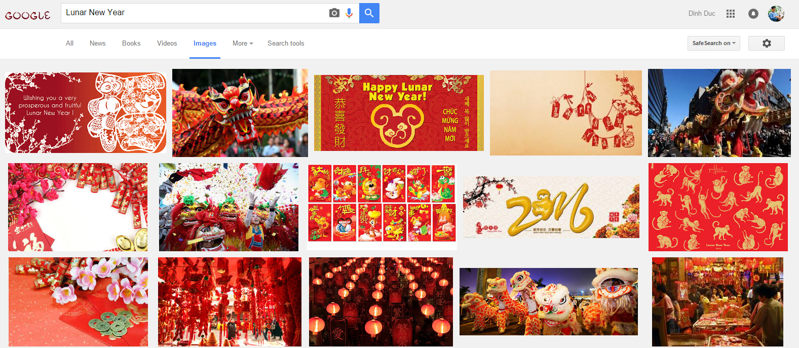 Những hình ảnh đón năm mới của Google