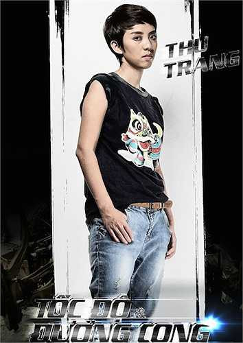 Thu Trang: Một nữ diễn viên khác cũng từng vào vai đồng tính nữ trong phim là 'cây hài' Thu Trang trong bộ phimTốc độ và đường cong. Vai diễn của cô trong phim là anh Thứ, cách gọi chệch từ một cái tên rất nữ tính Anh Thư. Thu Trang chia sẻ, đây là lần đầu tiên cô thể hiện một vai lesbian trên màn ảnh rộng. Anh Thứ là một nhân vật luôn cố tỏ ra mạnh mẽ để mọi người nhìn mình như một người đàn ông thực thụ nhưng vô cùng yếu đuối trước người thầm thương trộm nhớ. 