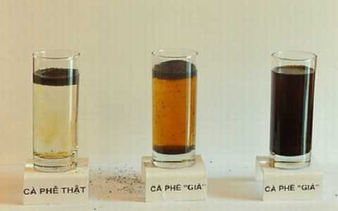 Cà Phê làm giả có kết tủa nhanh chóng Cà Phê làm giả có kết tủa nhanh chóng
