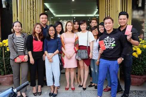 Mặt tiền của ngôi nhà. 