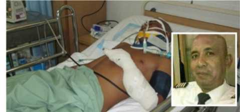 Người đàn ông bị băng bó trong ảnh được xác nhận là một người Myanmar chứ không phải là phi công MH370. Ảnh: Malaysian Digest