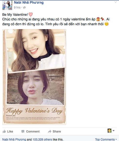 nhã phương valentine