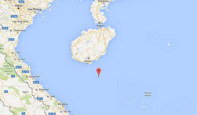 Vị trí (tương đối) của tàu bị nạn. Ảnh: Gmaps.