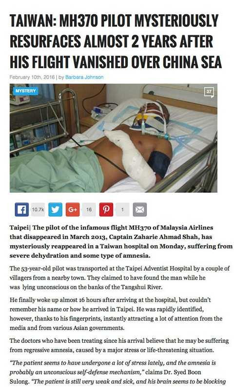 Thôn tin được đăng tải trên trang báo Đài Loan