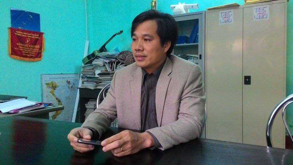 Ông Nguyễn Đức Thọ - Phó hiệu trưởng Trường THPT Bùi Thị Xuân xác nhận sự việc với PV VTC News.