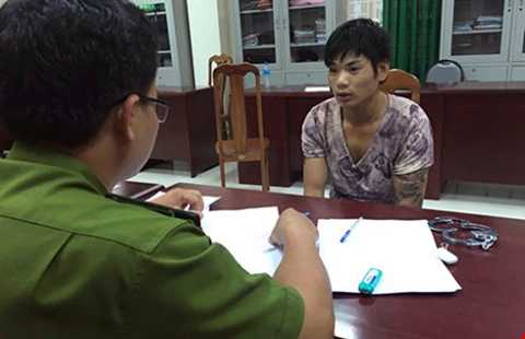 Thanh tại cơ quan công an. Ảnh: HT