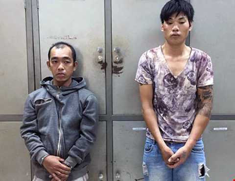 Thanh và Phong tại công an. Ảnh: HT Thanh và Phong tại công an. Ảnh: HT