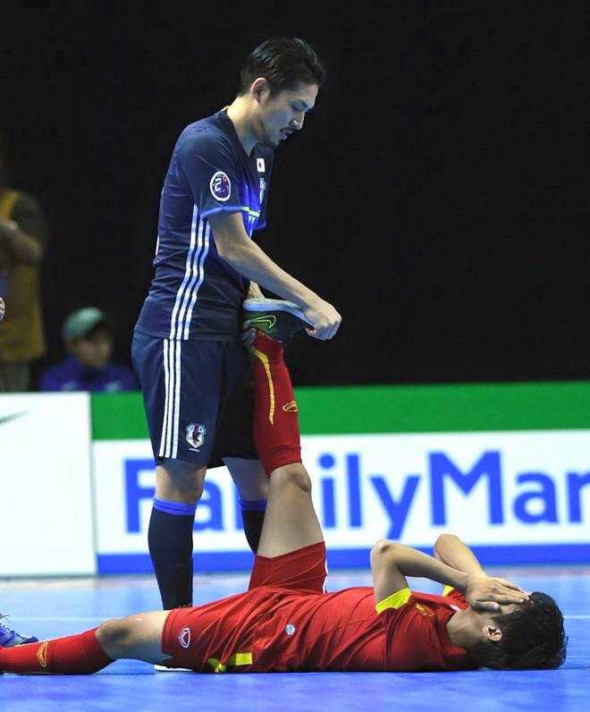 Cầu thủ futsal Nhật Bản đã để lại hình ảnh ấn tượng với người hâm mộ Việt Nam