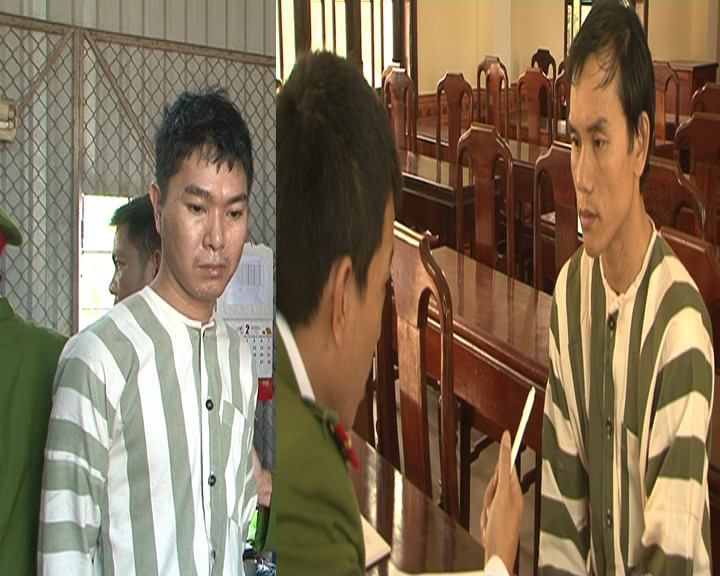 Hai đối tượng Cường và Tùng bị cơ quan công an bắt giữ.