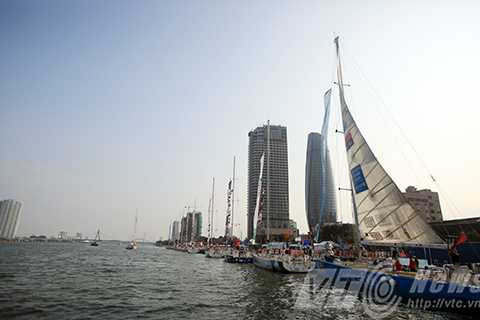 Đoàn thuyền buồm, Clipper, diễu hành, trên sông Hàn, Đà Nẵng